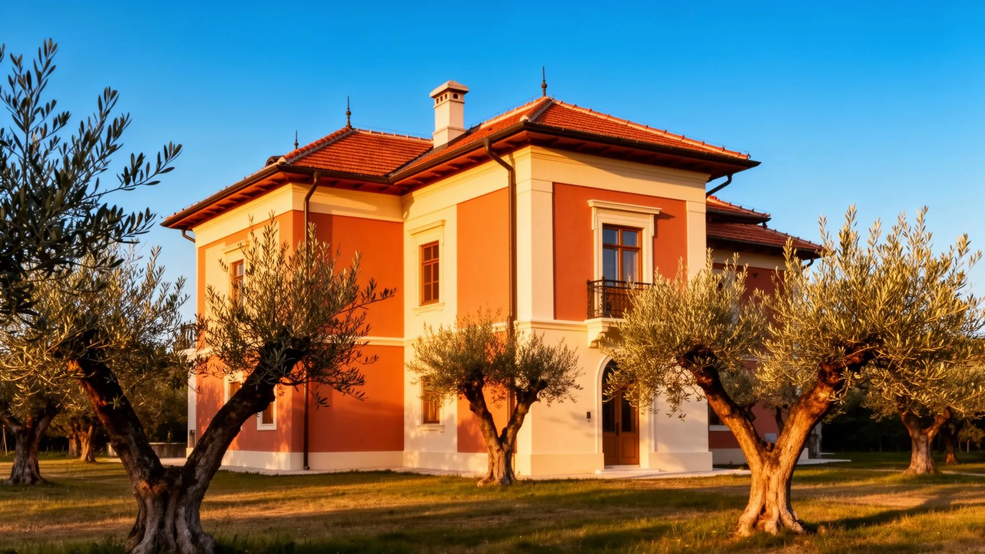 Mediterrán festett villa